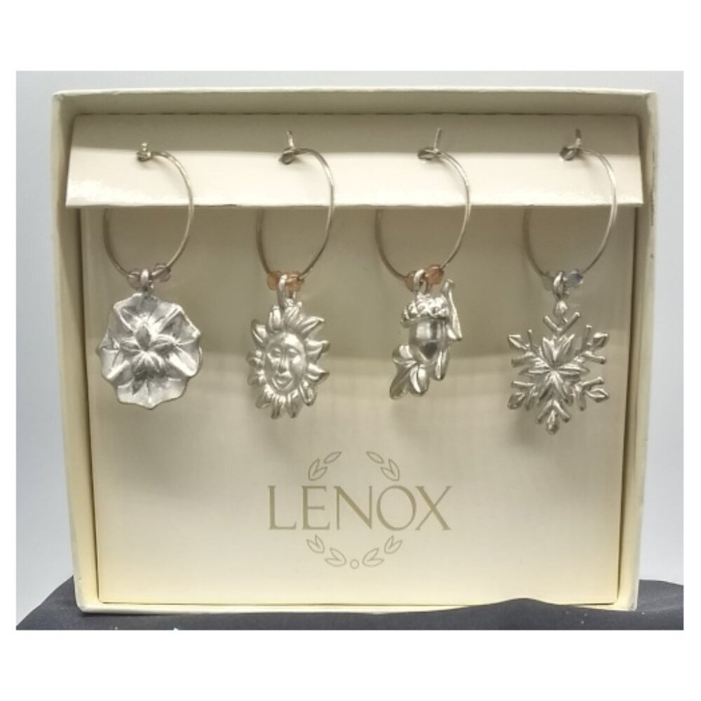 Lenox Four Seasons Silver Wine Glass Charms